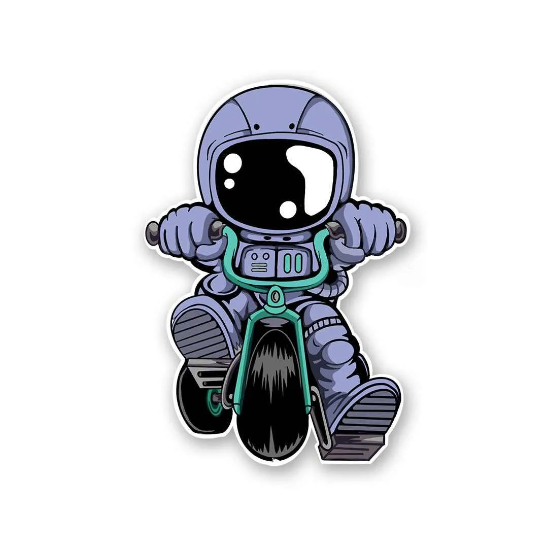 Astronaut Bike Sticker