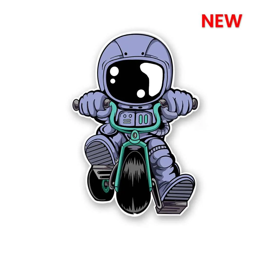 Astronaut Bike Sticker