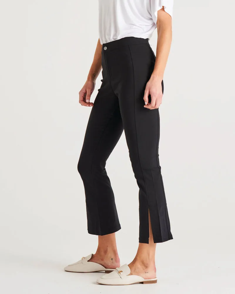 Betty Basics Edwina Bengaline Split Leg Pant Black