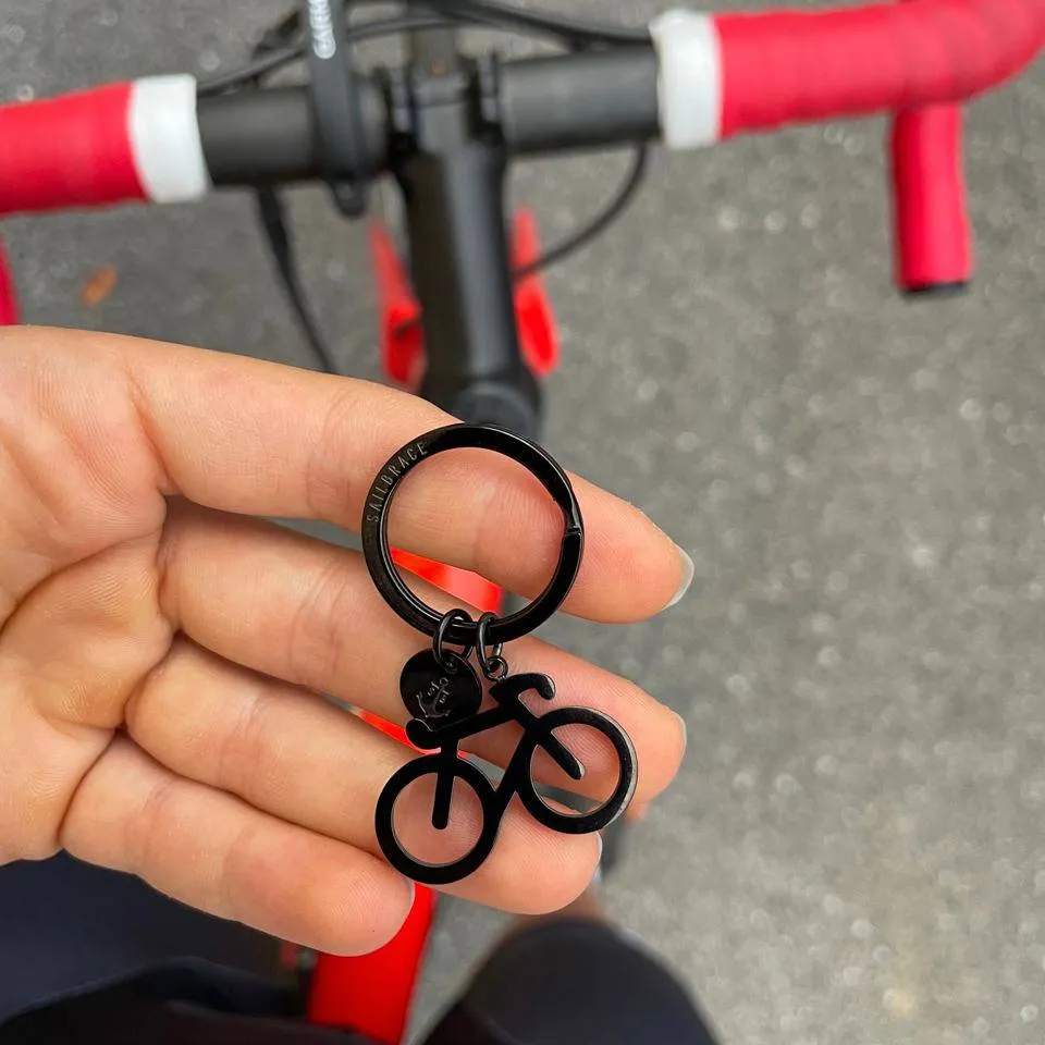 Black Bike Bracelet/Keychain Pack