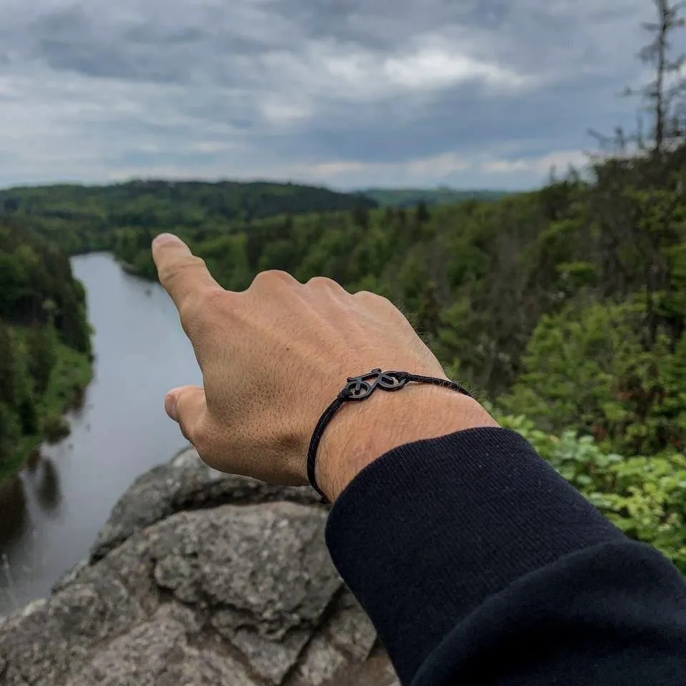 Black Bike Bracelet/Keychain Pack