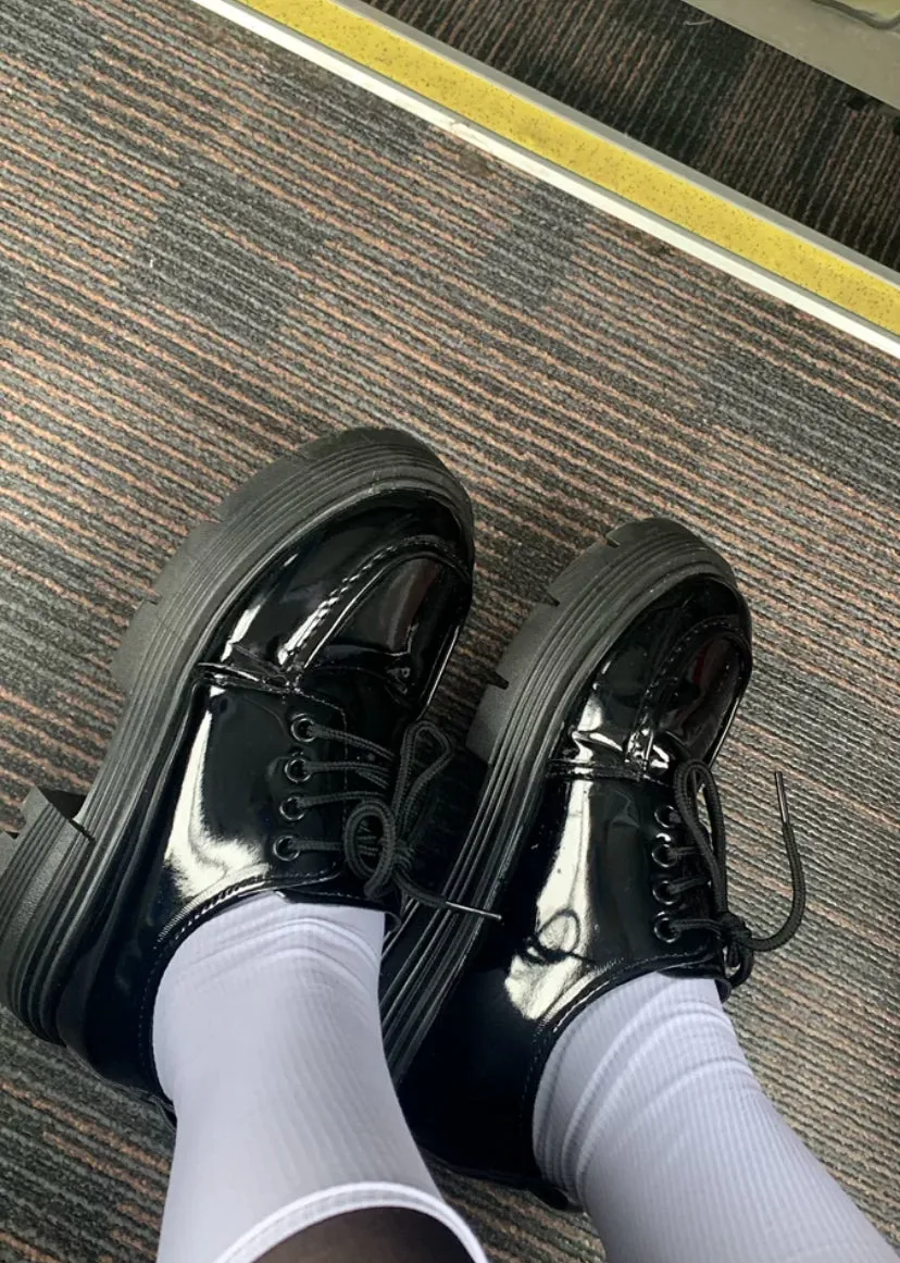British Retro Lace-up Shoes