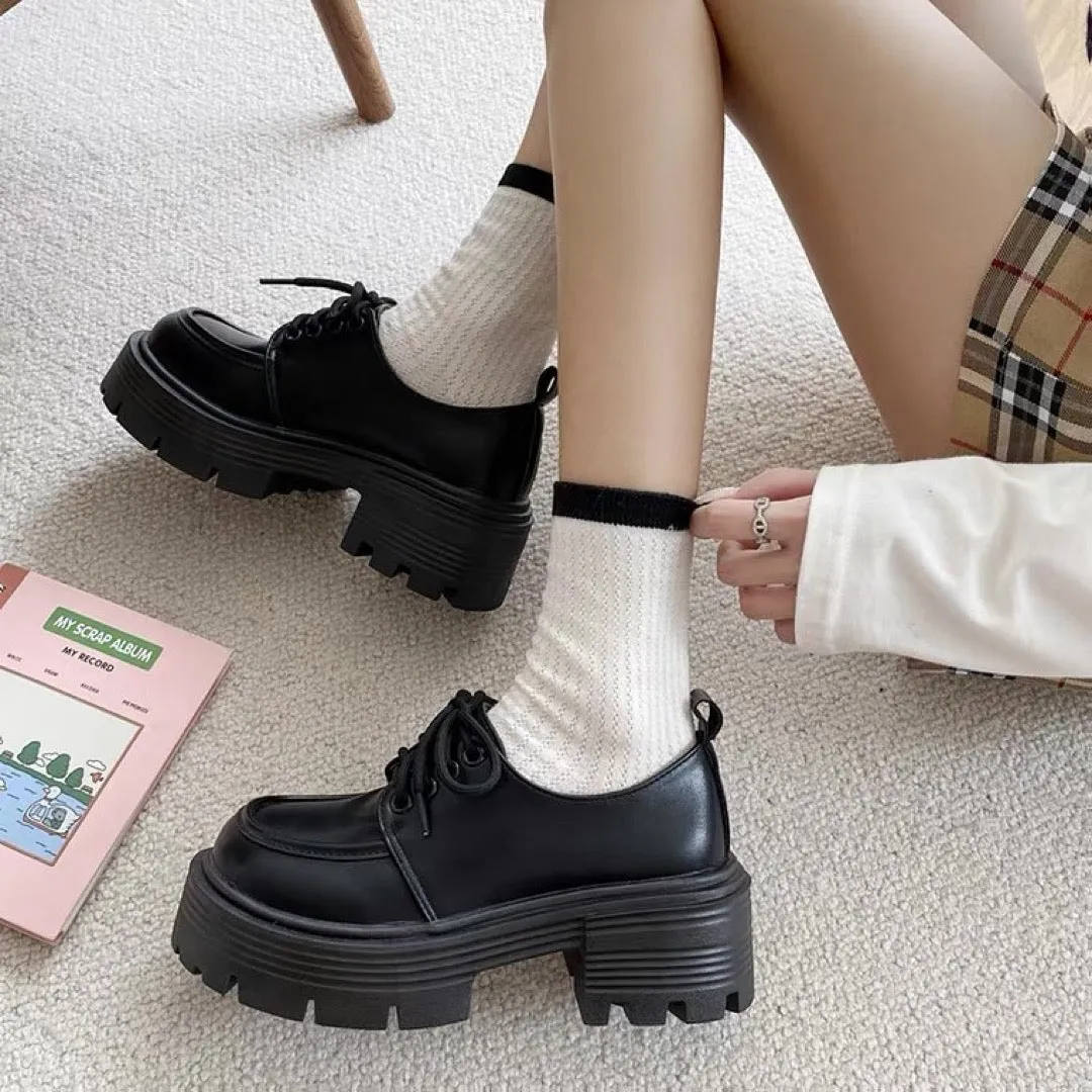 British Retro Lace-up Shoes