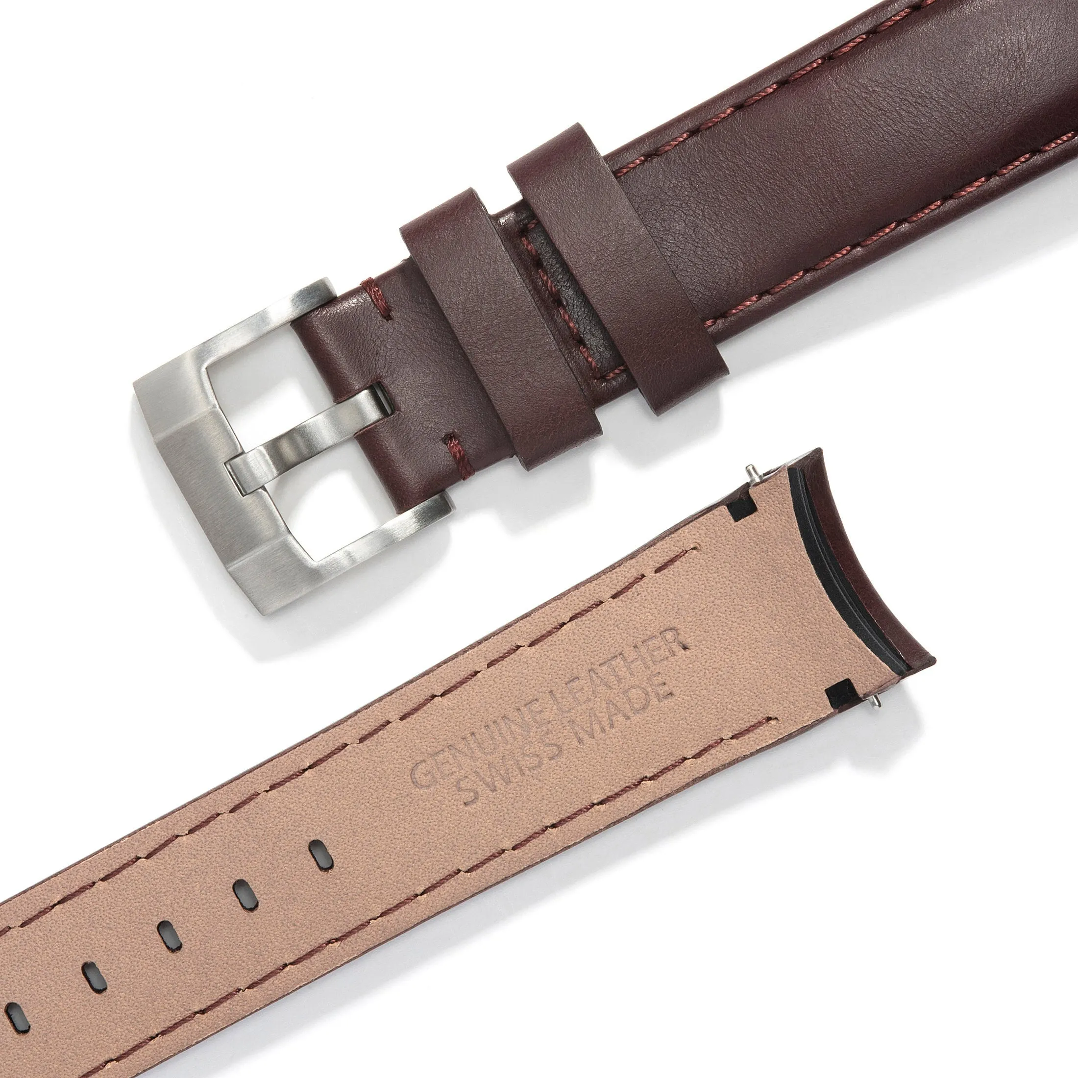 Curved End Leather Strap for Rolex Sea-Dweller with Tang Buckle