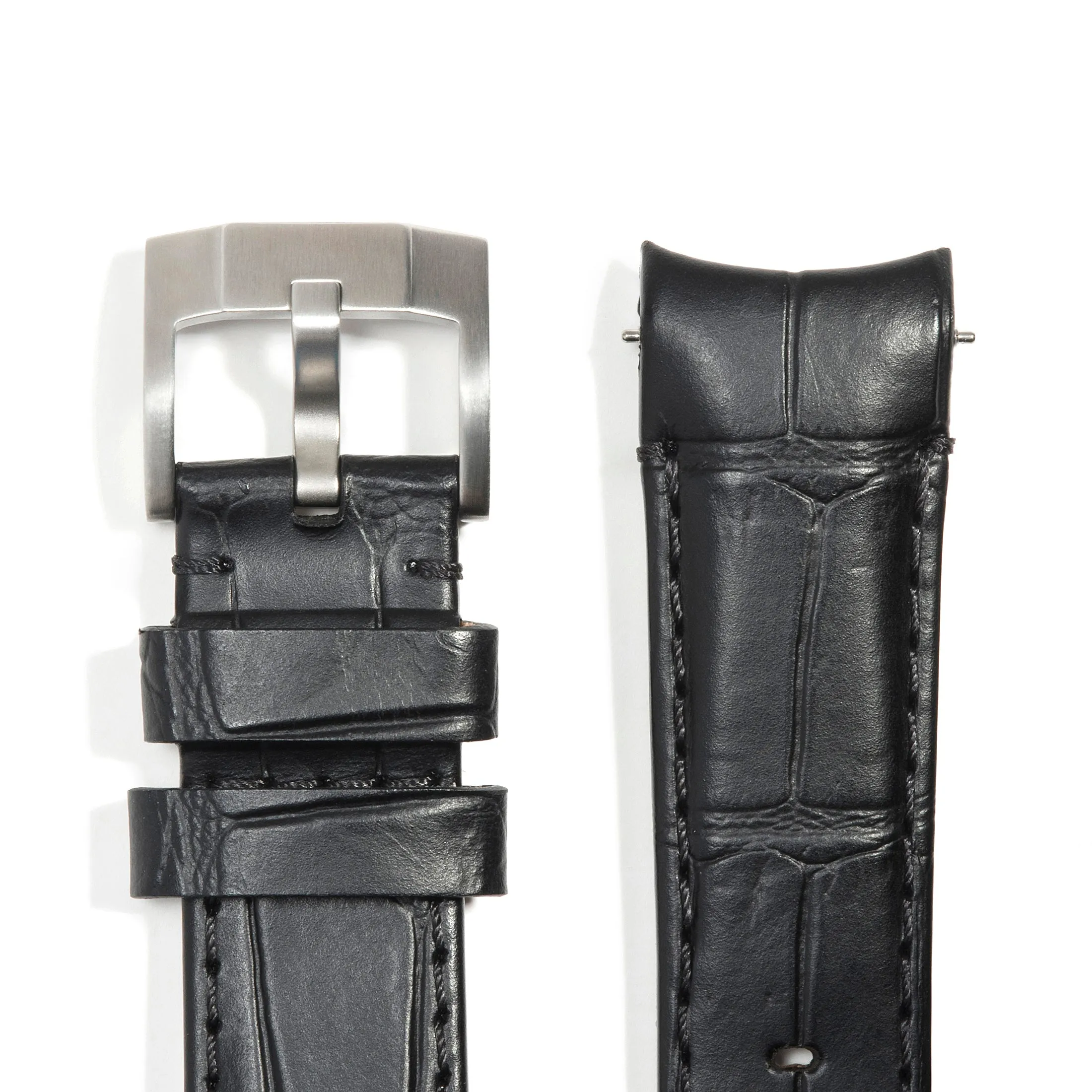 Curved End Leather Strap for Rolex Sea-Dweller with Tang Buckle