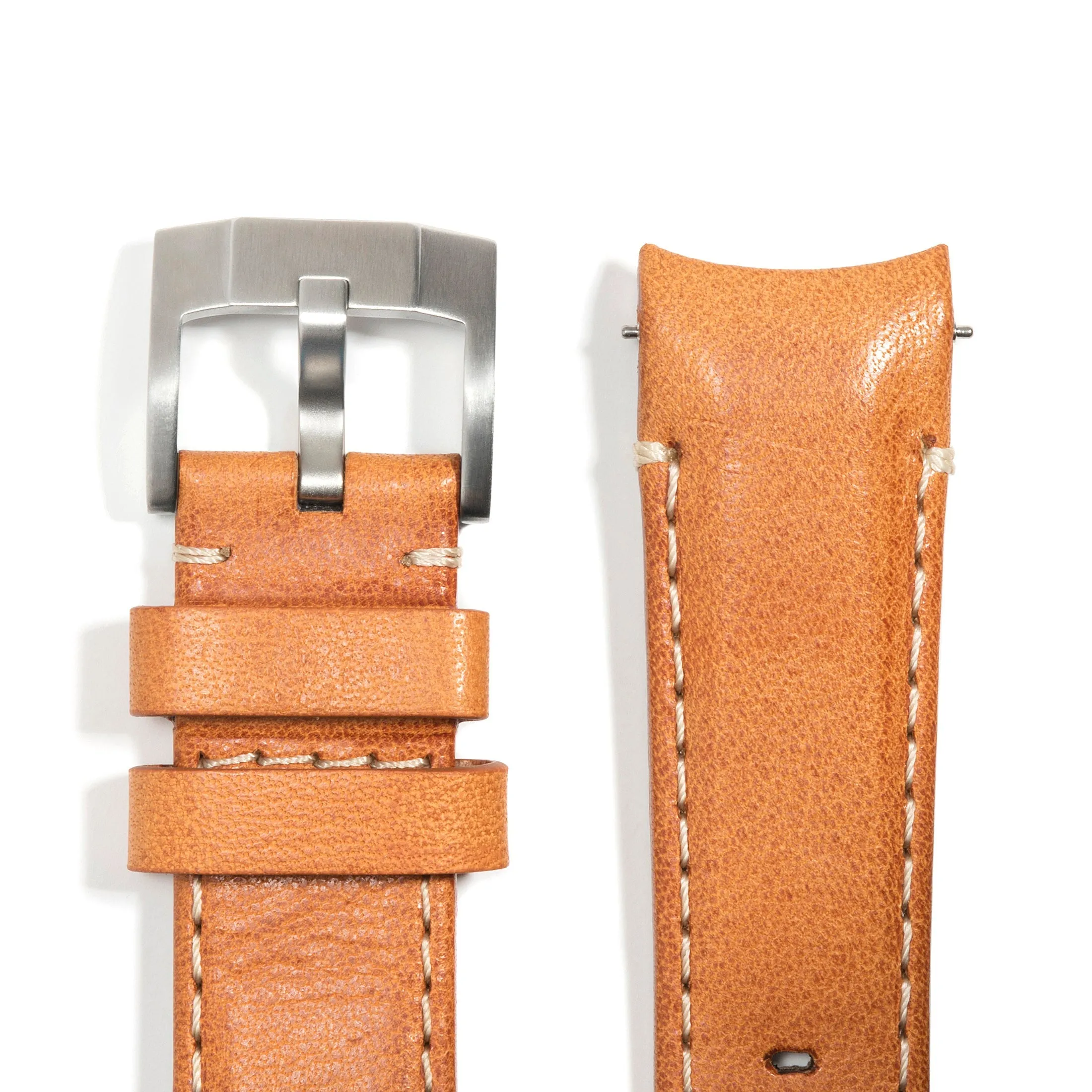 Curved End Leather Strap for Rolex Sea-Dweller with Tang Buckle