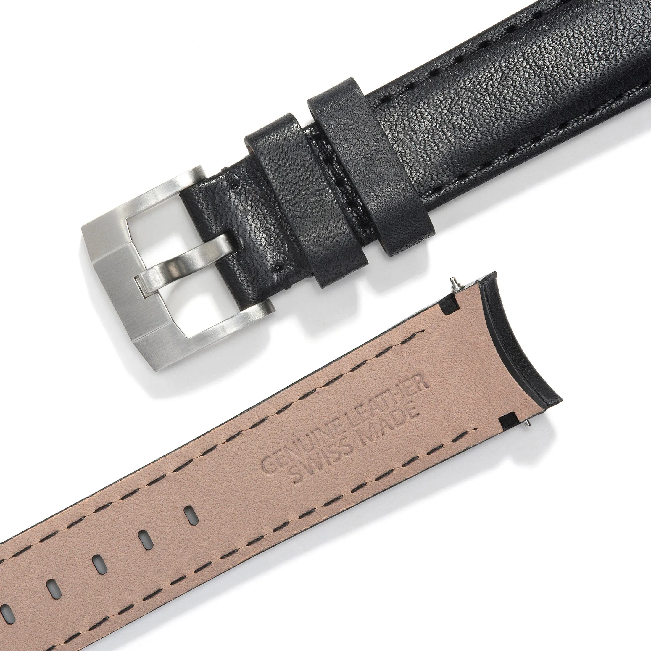 Curved End Leather Strap for Rolex Sea-Dweller with Tang Buckle