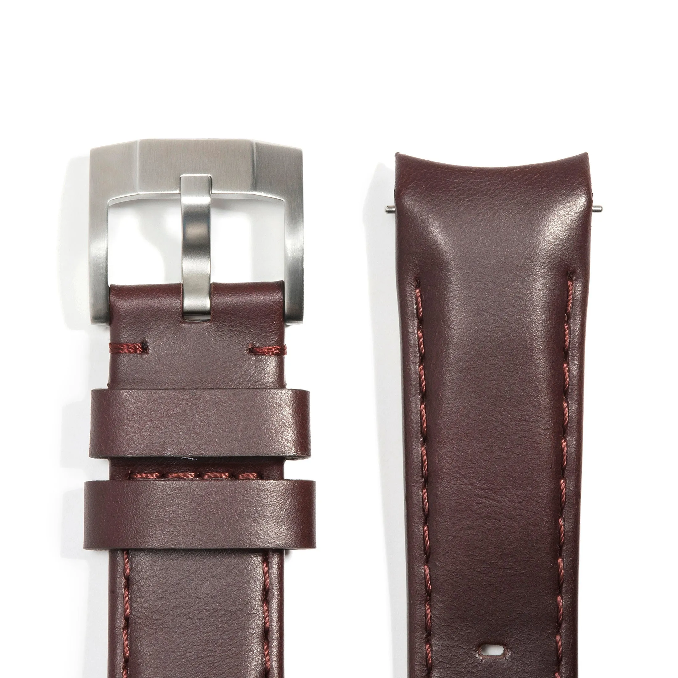 Curved End Leather Strap for Rolex Sea-Dweller with Tang Buckle