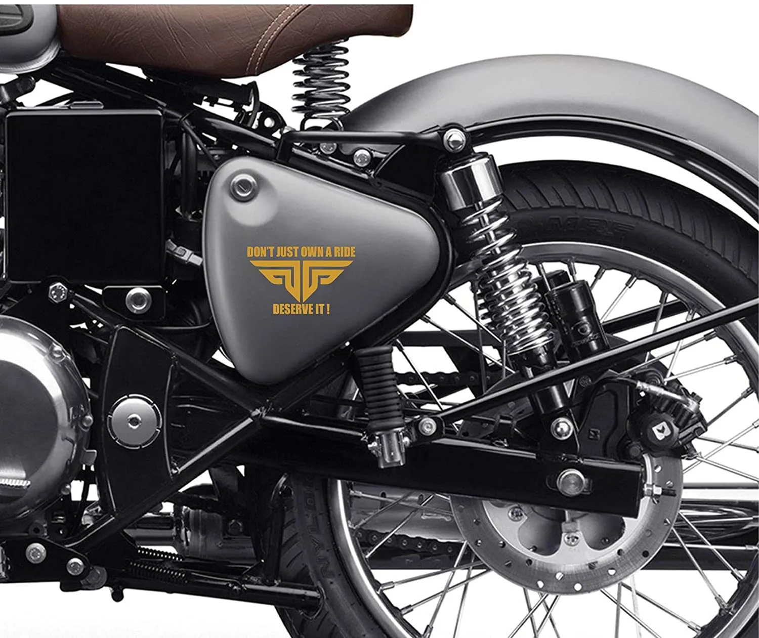 Deserve It Quote Bikes Sticker for Bullet Sides Battery Box Classic Standard Mudguard Decal