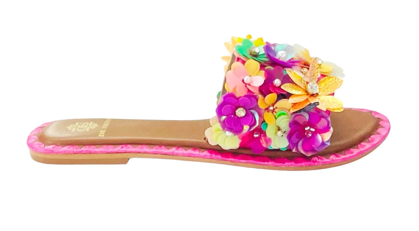 FLEUR PAILLETTES & SEQUINS PINK MULTICOLOR