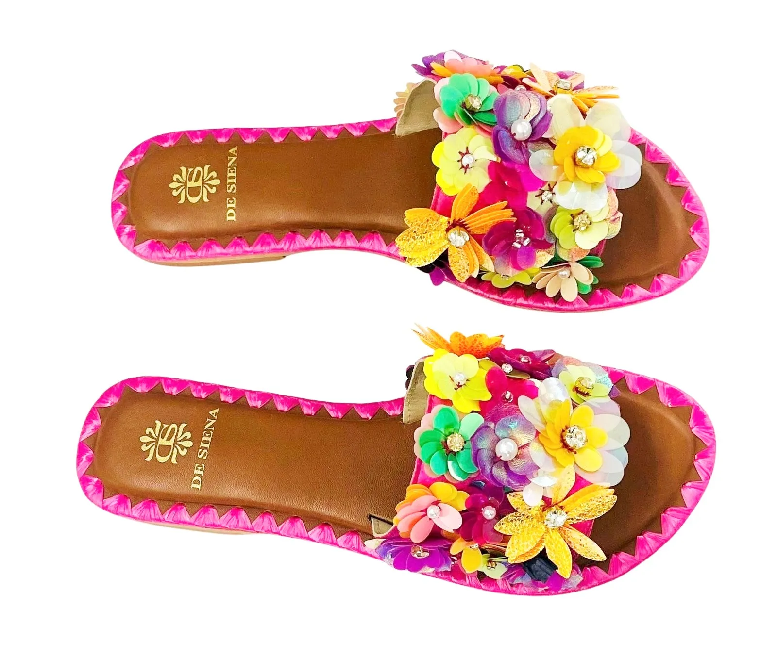 FLEUR PAILLETTES & SEQUINS PINK MULTICOLOR