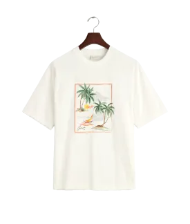 Hawaiian Print T-shirt - White
