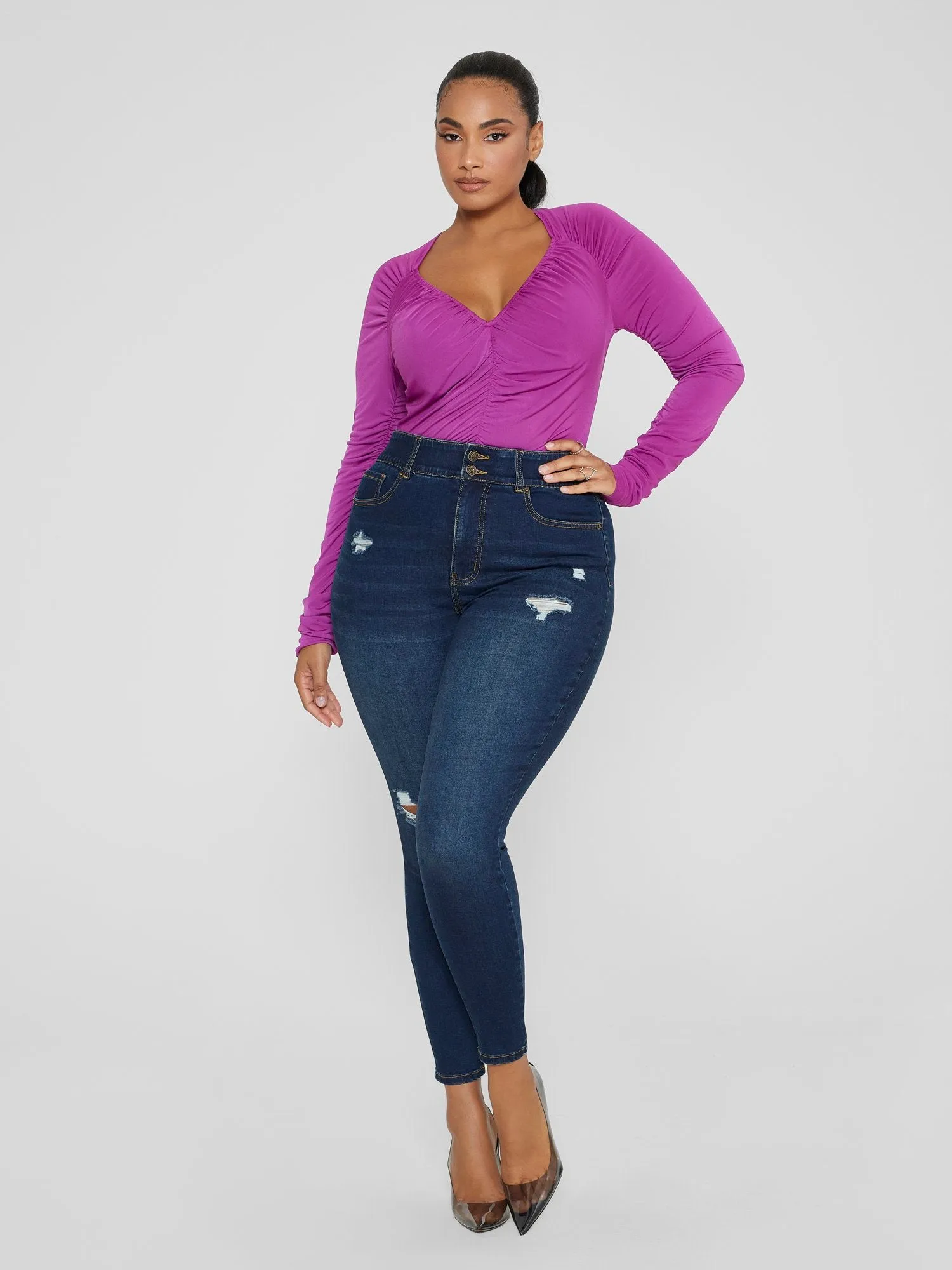 High Rise Curvy Fit Skinny Jeans