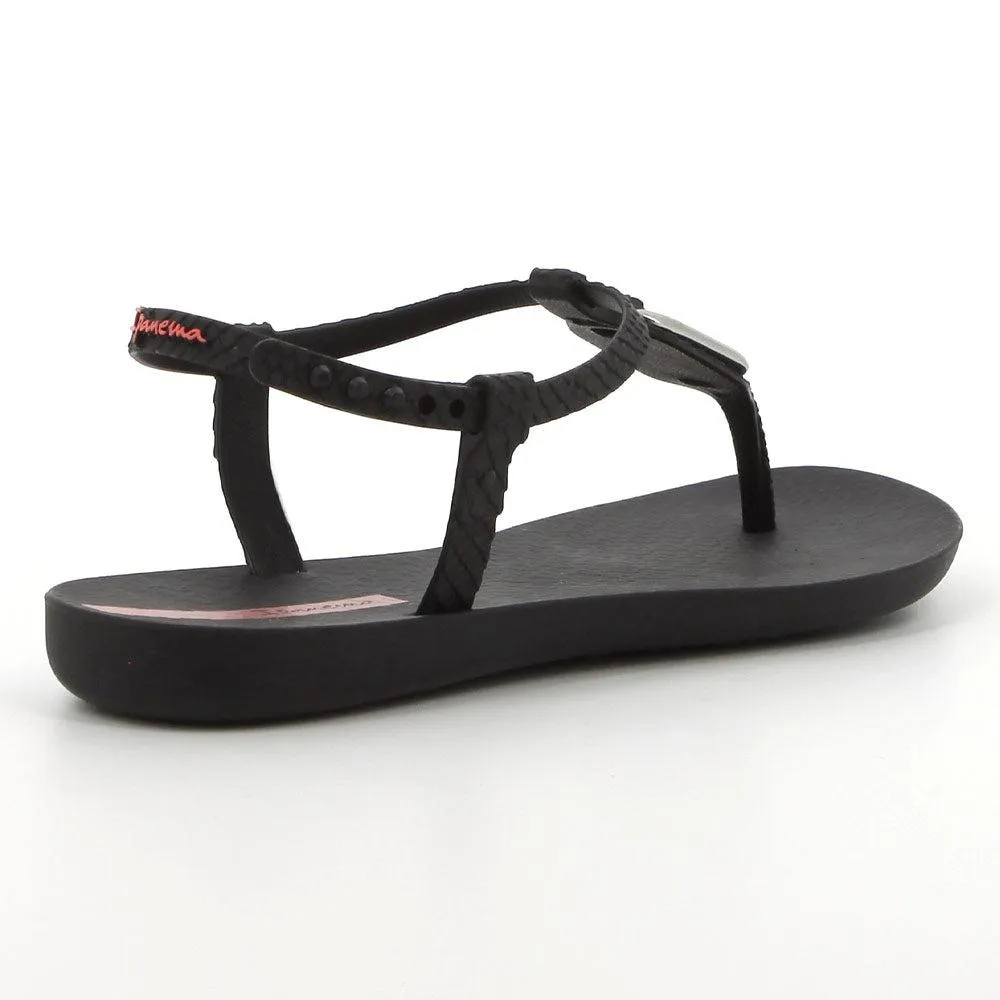 Ipanema Slingback Knotted Thong Sandals - Black