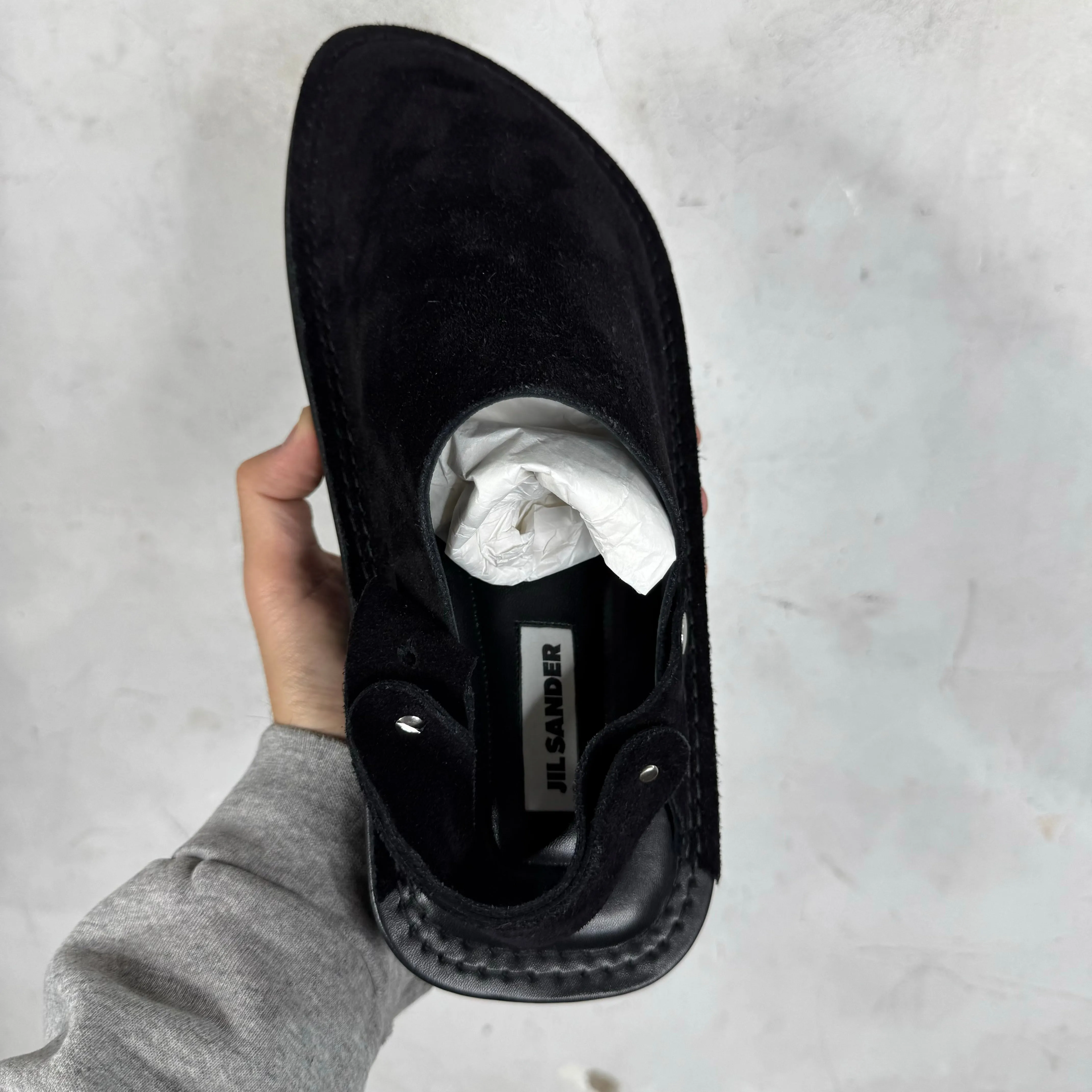 Jil Sander Suede Sabot Mules