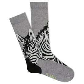 K.Bell Men's Zebra Crew Socks
