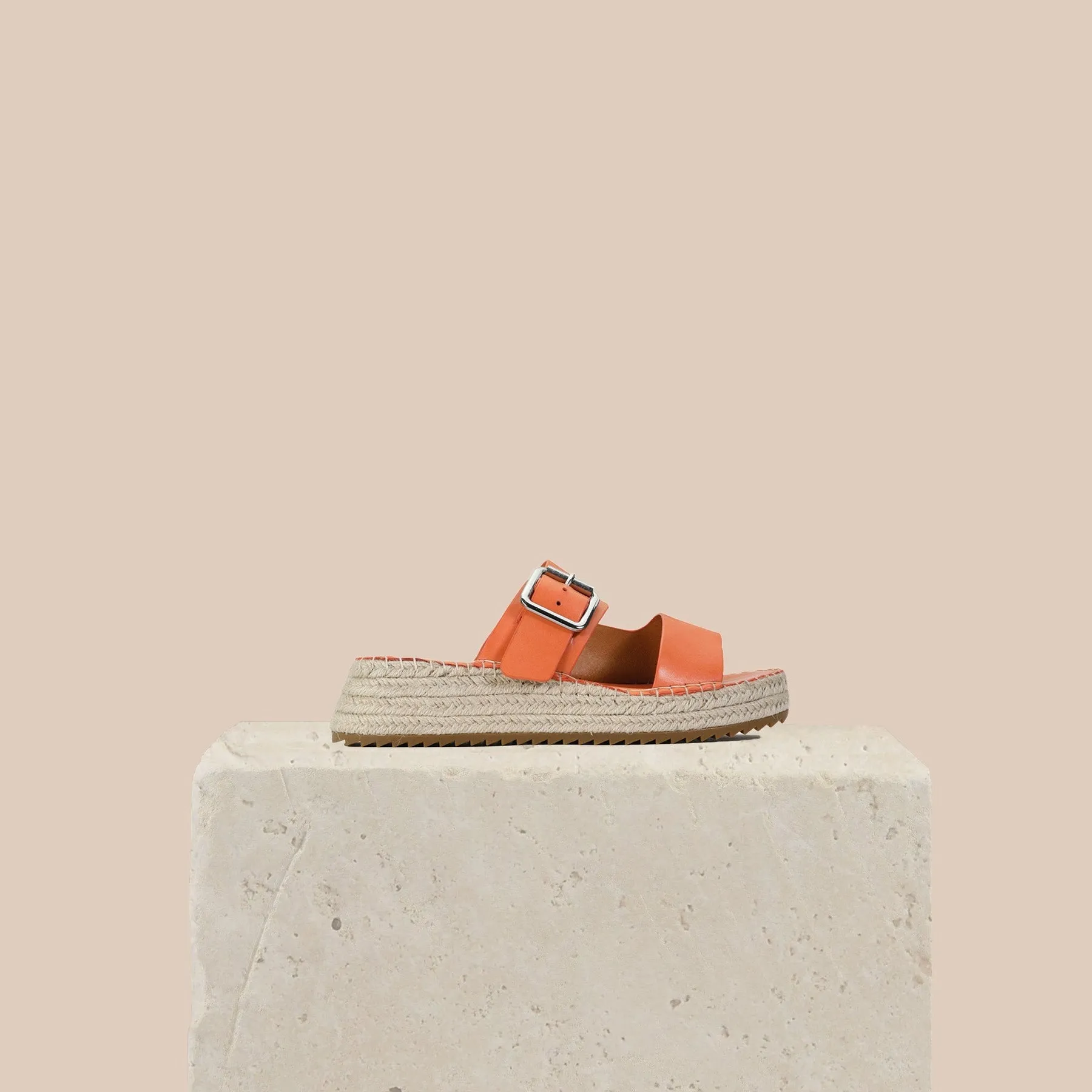 LAROSSA LEATHER ESPADRILLE ARCHIVE SLIDE