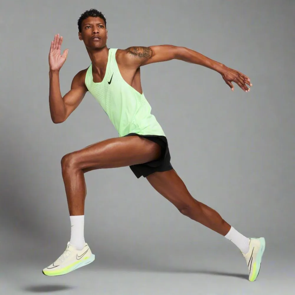 Mens Dri-FIT ADV AeroSwift Running Singlet - Vapor Green/Black