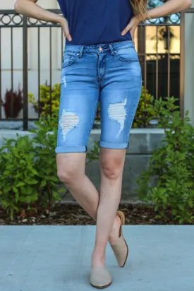 Mid Rise Bermudas Shorts