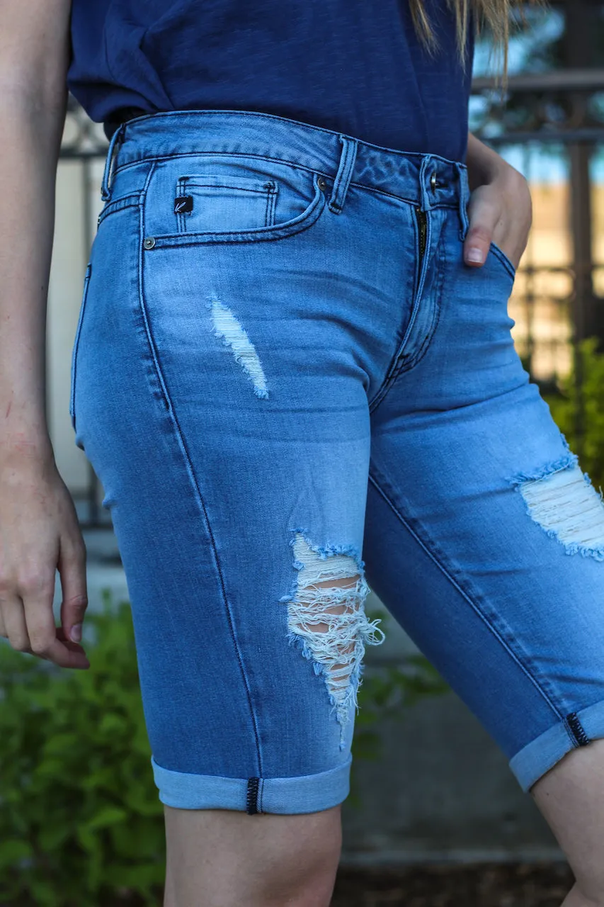 Mid Rise Bermudas Shorts