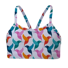Rainbow Colibri Bikini Top
