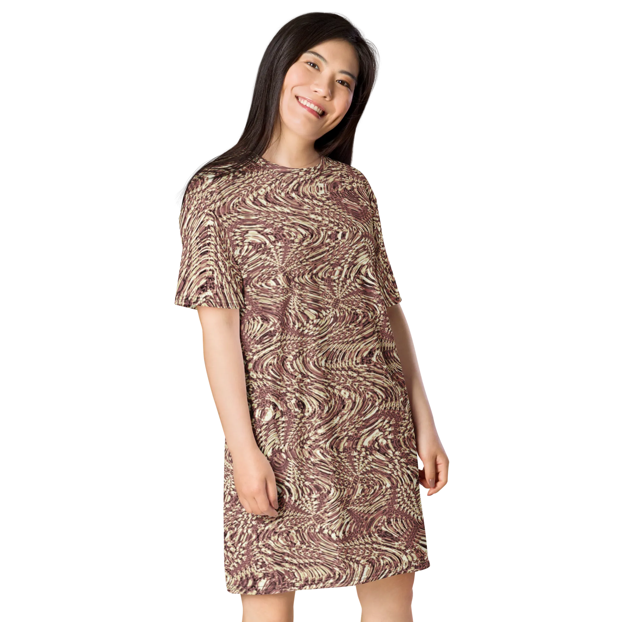 Recursia Alchemical Vision I Vision T-Shirt Dress In Pink