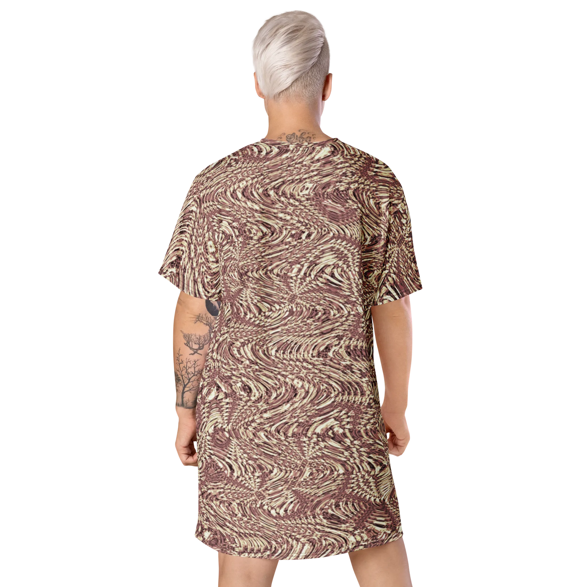 Recursia Alchemical Vision I Vision T-Shirt Dress In Pink