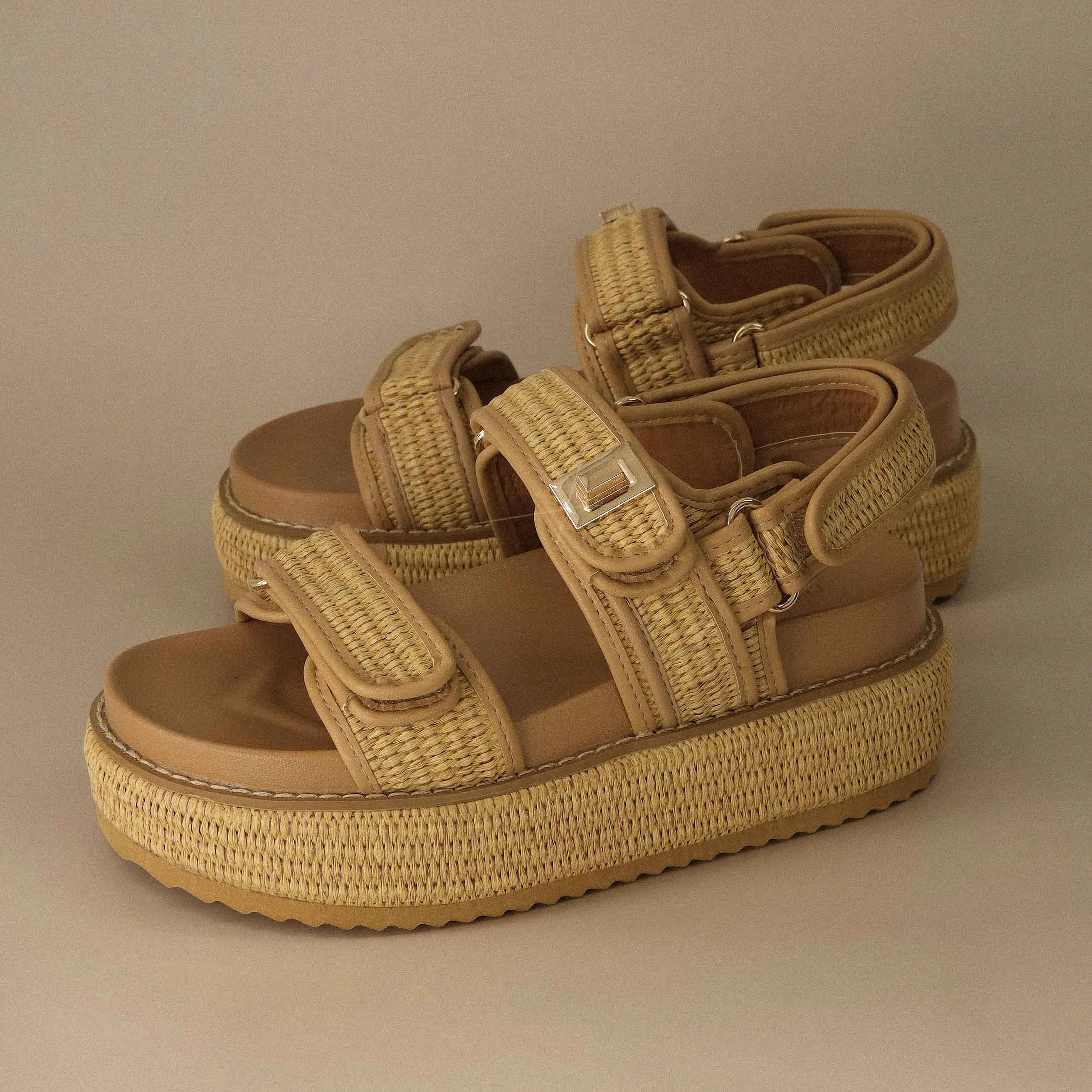 Shore Raffia Platform Sandal