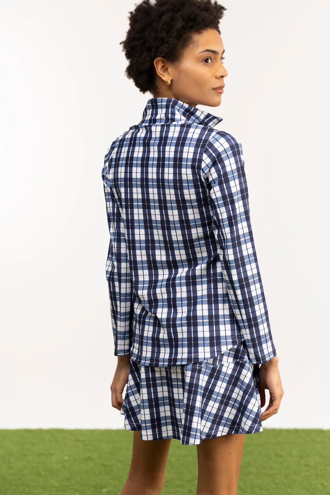 The Frankie Ruffle Jacket - Mariners Plaid